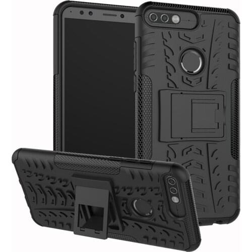For Huawei Y7 Prime 2018 Case Cover TPU +PC Phone Stand Case For Huawei Y7 Y7Pro 2018 Enjoy 8 Nova2 Lite Honor 7C 7CPro Case