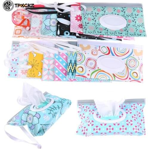 EVA Snap Strap Wipes Bag Eco-Friendly Wet Tissue Case Cleaning Wipes Container Case Portable Wet Wipe Bag Baby Care Wet Wipe Box