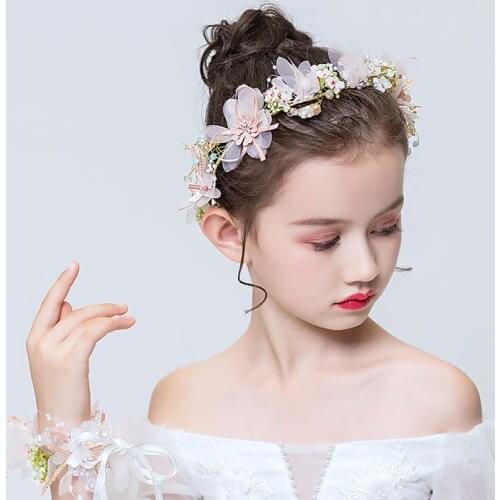 Forest Style Kids Hair Band Lovely Mesh Petal Headband Party Butterfly Hair Accessories Wedding Flower Girls Hairband