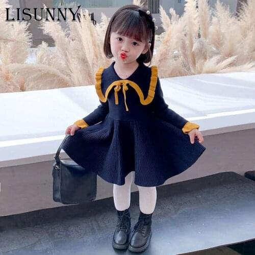 1T-9T New Baby Girls Winter Sweater Dresses Princess Clothes Toddler Infant Christmas Knitted Dress Children Kids Autumn Spring