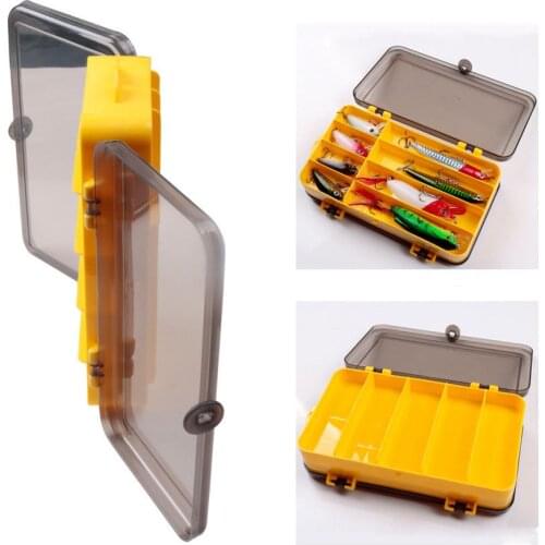 Doublex Sided Fishing Tackle Box 13 Compartments Bait Lure Hook Storage Box Fishing Accessories Plastic Storage Case