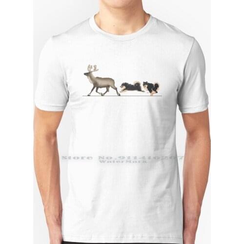 Finnish Lapphund Reindeer Herders By Mel Curtis T Shirt 100% Pure Cotton Finnish Lapphund Reindeer Herder Dog Club Breed Black