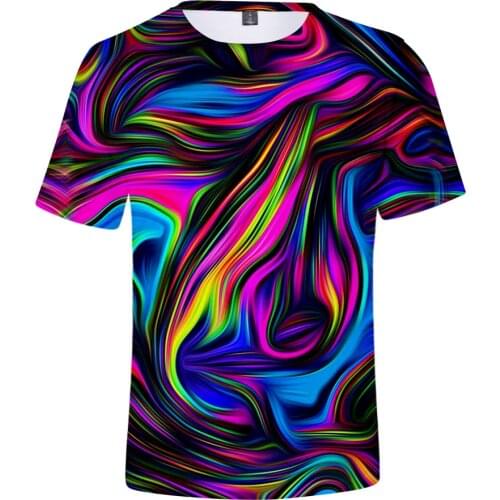 Tie Dye Flashbacks T-Shirt Trippy Tie-dye 3D Print Women Men Tshirt T-shirt Summer harajuku casual T Shirts Tops Men Clothes