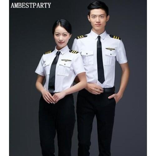 Hot 2020 Halloween Cosplay Costumes Lovers clothing Hotel work uniform Flight attendant clothing Pilot uniform AMBESTPARTY