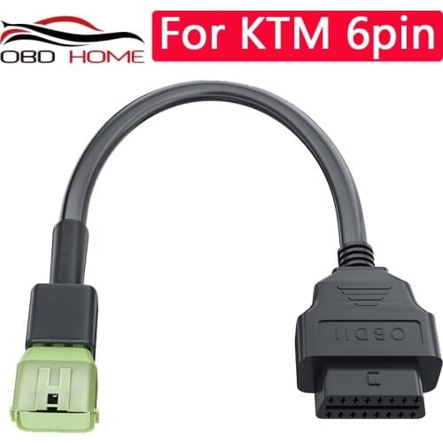 OBD2 Cable For KTM 6 Pin To OBD 16 Pin Adapter For TuneECU Software To Motorcycle Motorbikes For YAMAHA 3pin For SUZUKI 6Pin