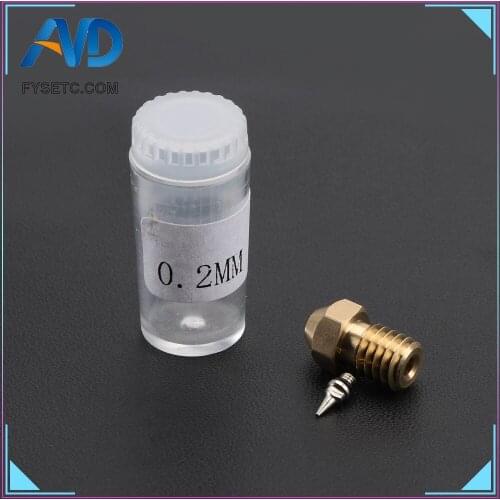 0.2mm Airbrush Nozzle Adapter Set Airbrush Nozzles Adapter With Nozzle 3D Printer Parts For V6 Hotend 1.75mm Filament