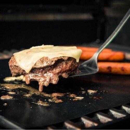 10 Pcs 40X33CM Grill Mat Non Stick BBQ Grill Liners Oven Grill Foil Barbecue Liner Reusable Mat Bbq Tools Bbq Accessories 5z