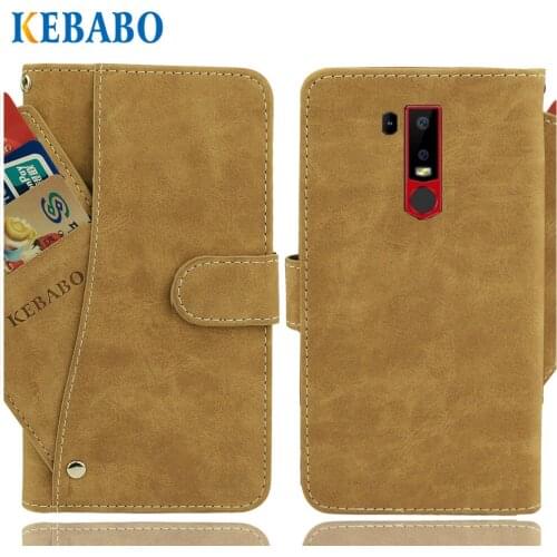 Leather Wallet Ulefone Armor 6 Case 6.2" Flip Vintage Leather Front Card Slots Cases Cover Business Phone Protective Bags