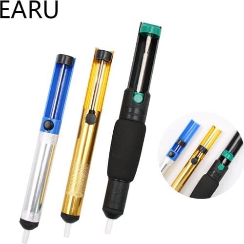 Metal Solder Sucker Desoldering Pump Removal Vacuum Soldering Iron Desolder Suction Tin Pen Hand Tools Welding Tools Wholesale