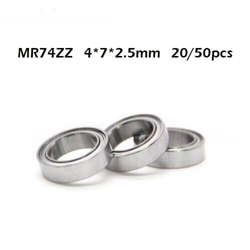MR74ZZ Bearing ABEC-1 (20/50PCS) 4X7X2.5 mm Miniature MR74 - ZZ Z Ball Bearings L-740ZZ