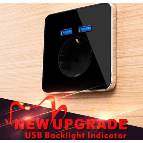 JIUBEI Wall Socket eu standard power outlet with dual home usb plug charger power socket with usb universal socket