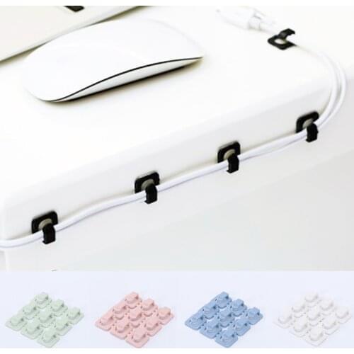 New 18pcs/pack Self-Adhesive Cable Clips Organizer Drop Wire Holder Cord Management for power cords charging cables USB cords
