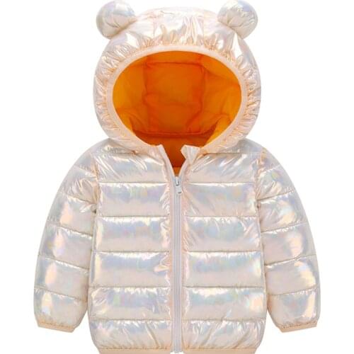 Baby Girl Clothes Winter Infant Hooded Cotton-padded Jacket Boys Cotton-padded Jacket Ear Coat Clothes Bright Comfortable