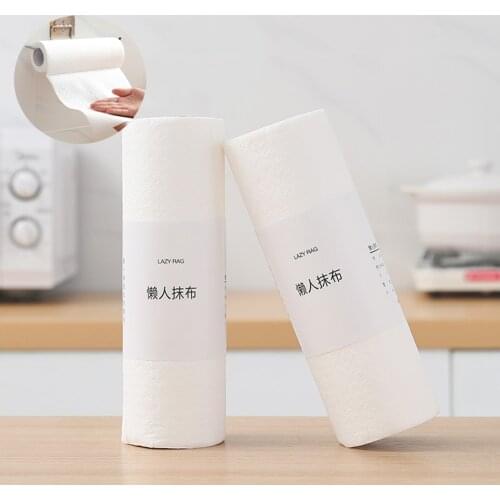 Disposable Kitchen Towel Absorbent Non-woven fabric Dish Cloth Non-stick Oil Washing Rag Household Tableware Cleaning Tools