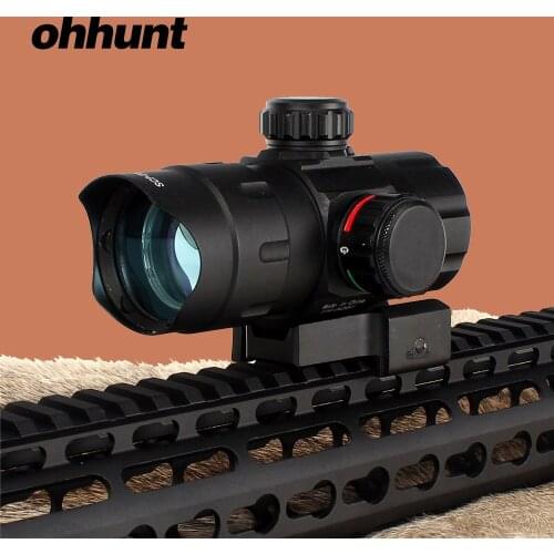 Ohhunt Hunting Equipment Red Green Dot Sight Scope Tactical with QD Mount Riser Adaptor SCP-DS3840W