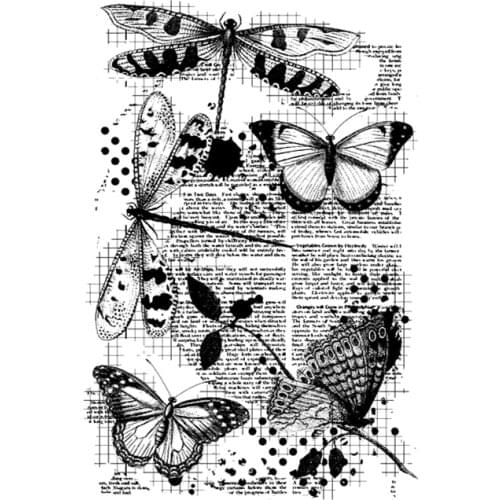 Background Clear Stamp for Scrapbooking Transparent Silicone Rubber DIY Photo Album Decor 993