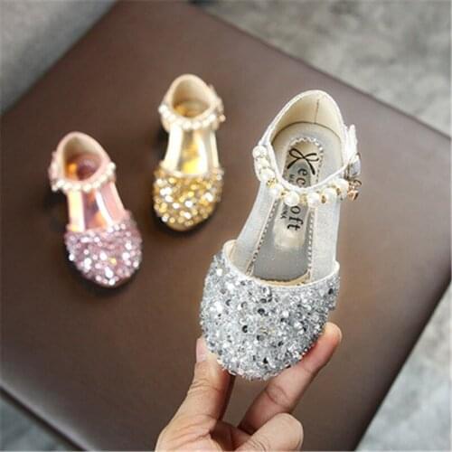 Baby Girls Sandals 2021 Fashion New Spring and Summer Sequins Kawaii Comfortable Children Dancing Shoes For Birthday Party