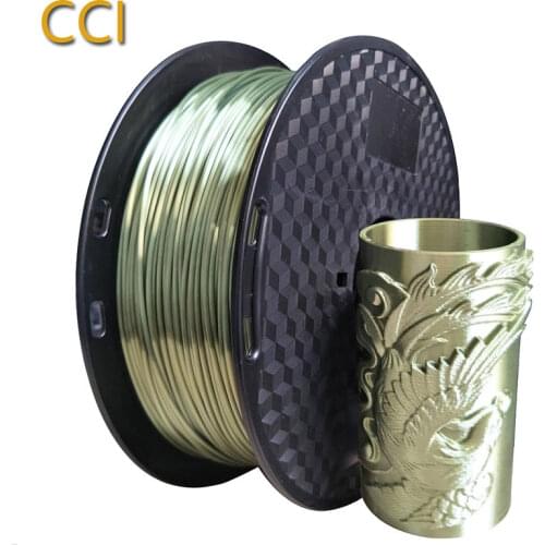 Silk bronze pla filament 1.75mm 1kg 3d printer silky bronze shine shiny metalic 3D printing material metal brown pla CC3D
