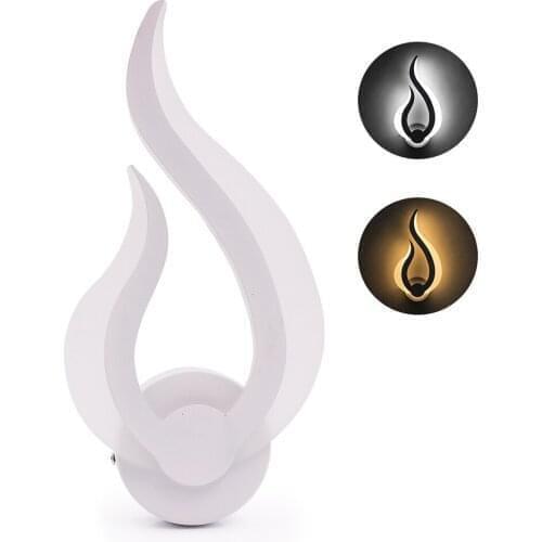 220V Modern LED Wall Lamp 10W Indoor Bedside Flam Wall Light Acrylic Sconce Dedroom Living Room Hallway Staircase Art Decoration