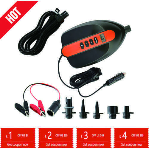 12V/16PSI Car Electric Air Pump Surfboard Canoe Compressor High Pressure Fishing kayak Boat Inflatable Yoga Ball inflatable