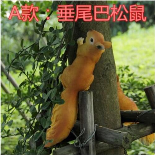 Villa Garden Garden Ornament Outdoor Garden Landscape Sculpture Pieces Simulation Animal Little Squirrel Decoration