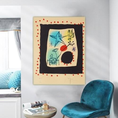 Joan Miro《Back Cover》Abstract Canvas Oil Painting Artwork Poster Picture Wall Hanging Decor Home Living Room Decoration
