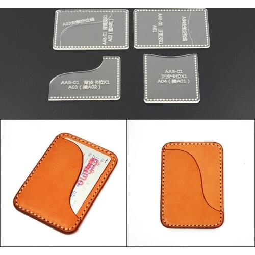 1Set Acrylic Leather Template Home Handwork Leathercraft Handmade Pattern Tools Accessory Card Bag 10*7*1cm