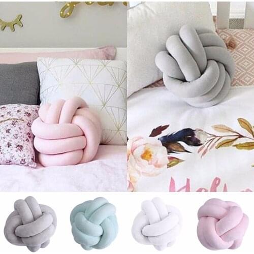 1pc Creative Soft Knot Cushion Knotted Ball Pillow Home Sofa Office Decor Pillow