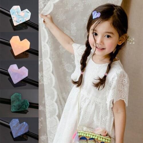 1PC Fashion Hair Clip Heart-shaped Hairpin Acetate sheet Love Cute Elegant Hot Randomly