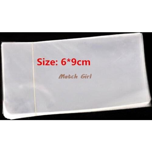 1000pcs/lot-6*9cm OPP Flat Pocket Small Cards Bags Bank Card Bag Clear Transparent Plastic Packaging Bags