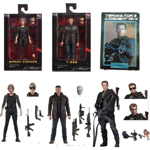 18cm New NECA Terminator T-800 Dark Fate Sarah Connor Action Figure Collectible Model Toy Gift
