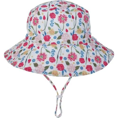 2020 Baby Sun Cap Children Cotton Sun Hats Boys Girls Summer Breathable Beach Hat Summer Fisherman Hat Kids Cartoon Bucket Hat