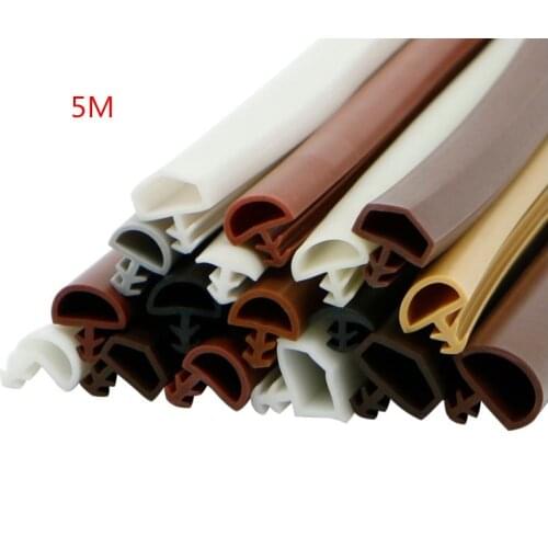5M/lot PVC Wooden Door Crash Bar Article Window Doors And Windows Sealing Trip Windproof Card Slot 20 different size