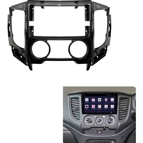 9inch Car Fascia Double Din Dvd Frame Audio Fitting Adaptor Panel Dashboard for Mitsubishi Triton KJ/KK/KL/ L200 2015