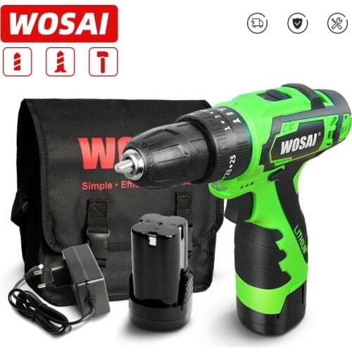 WOSAI MT Series Electric Screwdriver Cordless Drill 25+1 Torque 16V Electric Impact Drill Lithium Battery 36NM Impact Hand Tools