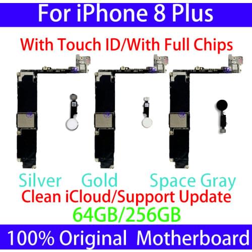 Original Version Tested For iPhone 8 Plus Logic Board Motherboard With/no Touch ID iPhone8 Plus Mainboard Support IOS Updated