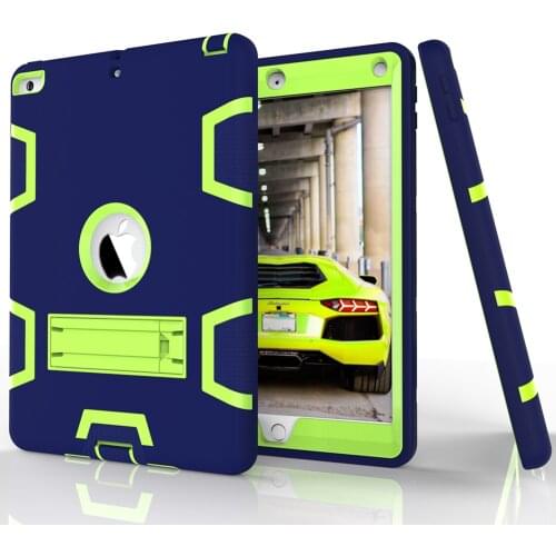 For New iPad 2017 iPad 9.7 Case,High Impact Resistant Hybrid Three Layer Heavy Duty Armor Defender Full Body Protector