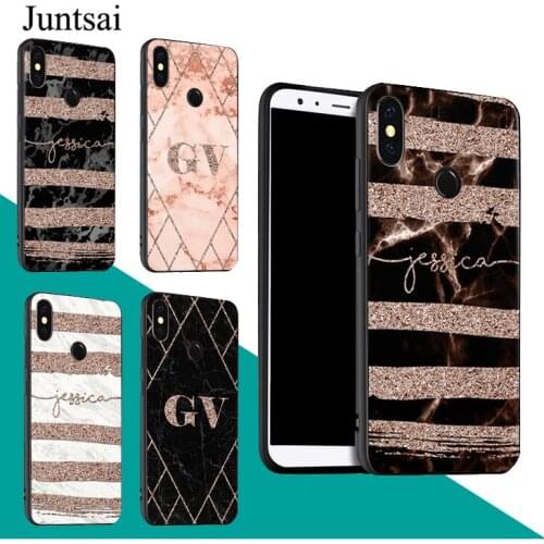 PERSONALISED ROSE GOLD MARBLE NAME Case For Redmi Note 9 Pro 9S 8T 8 Pro 9A 9C For Mi 9 9T Note 10 Lite For POCO X3 Couqe
