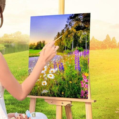 Flower DIY Painting By Numbers Kit Acrylic Paints 50*70 Oil Painting Loft Wall Picture Crafts Adults Drawing