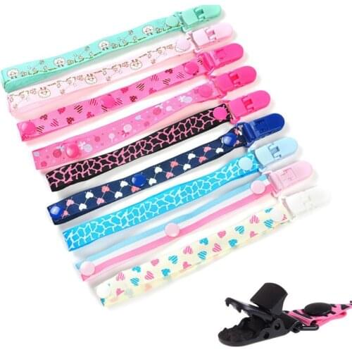 Baby Anti-lost Dummy Pacifier Soother Chain Clip Holder Cartoon Strap Lanyard