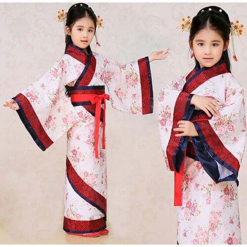 Children Chinese Dance Costume Girl Hanfu Costume Kids Chinese Traditional Costume Kids Stage Dance Clothes Movie Clothes 18