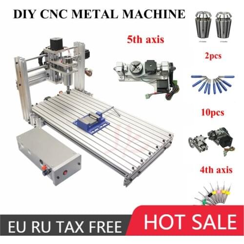 Diy metal cnc 4020 engraving milling machine bigger than 3020 for wood plastic metal pcb engraving 3axis 4axis 5axis 400w er11
