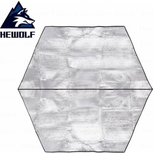 Hewolf Picnic Mat Double Sided Aluminum Film Moisture-proof Hexagon Camping Tent Waterproof Resistant Tearing Camping Tent