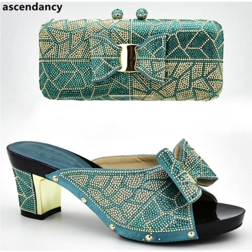 Italian Shoe and Bag Set for Party In Women Shoes Woman High Heel Nigerian Women Wedding Shoe Luxury Designer Shoes for Ladies