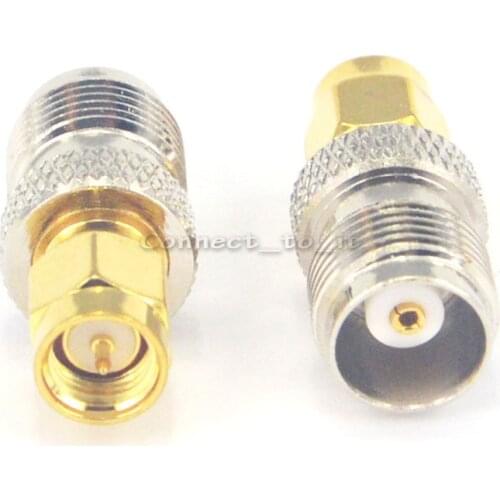 2 Pieces Coaxial Adapter Straight SMA Male Plug to TNC Female Jack Connector Adaptor