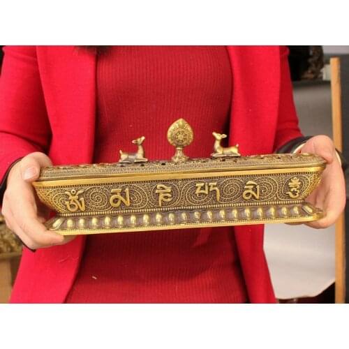 Copper incense burner decoration copper lying incense home decoration gift