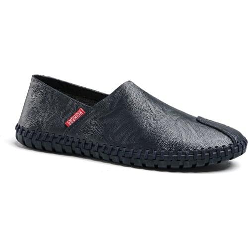 Men Loafers Shoes Spring Summer Soft Genuine Leather Business Men Moccasins Shoes Breathable Slip on Driving Shoes