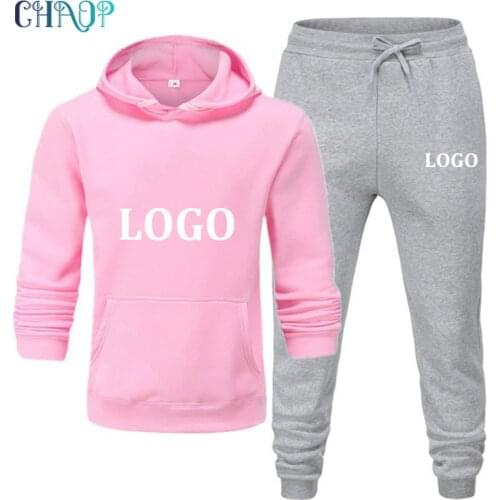 CHAOP Custom Your Logo Autumn Winter Brand Men Track Suit Jogging Sportswear Set Fahion Printed Women Hoodies Pants Suit 2021