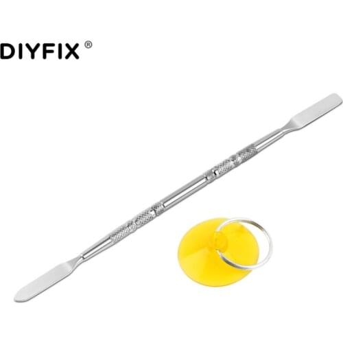 DIYFIX Repair Opening Tools Kit Metal Rod Spudger Screwdriver Suction Cup for Phone Tablet Laptop PC Disassembly Hand Tools