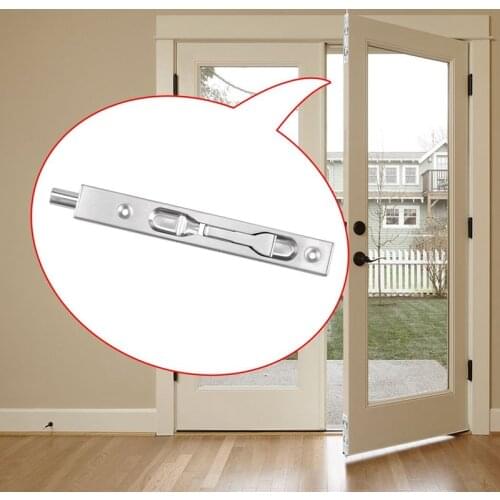 New-2 Pcs Door Flush Bolt - 6 Inch Concealed Security Door Lock for French Doors